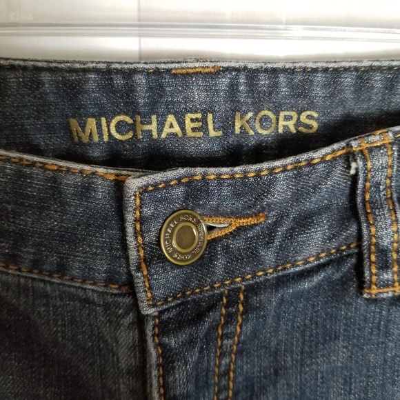 Michael Kors Designer Jeans Wide Leg Dark Wash - Picture 4 of 8